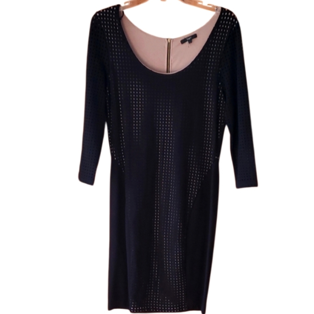 Tart Womans Black and Tan Cutout Cocktail‎ Dress Size Large
